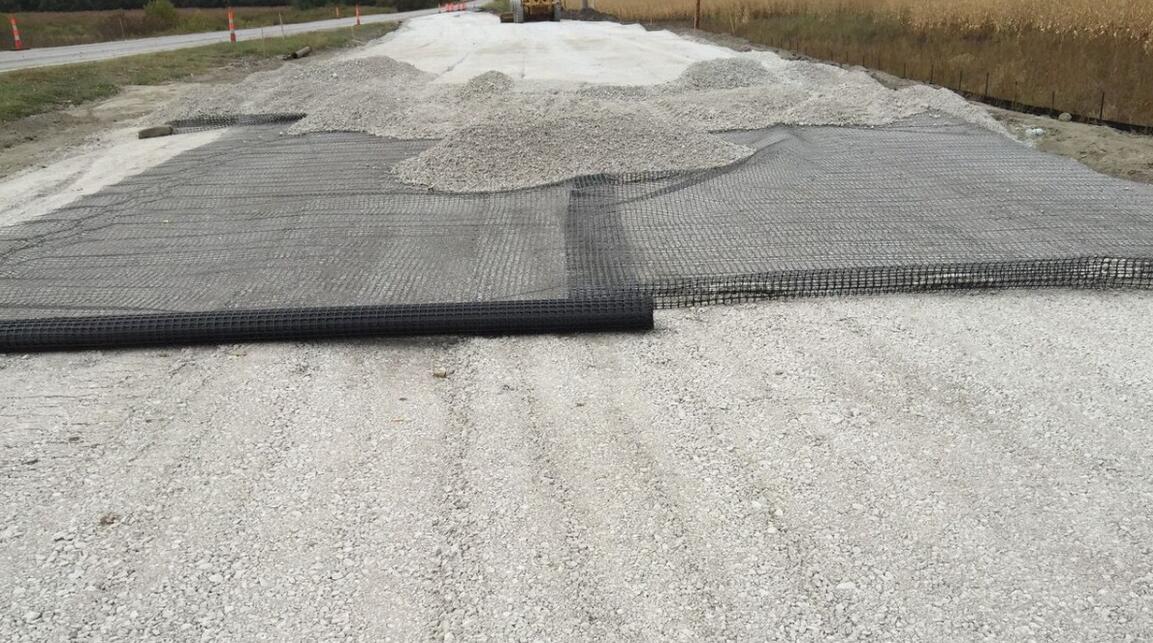 Unpaved Roads Reinforcement Biaxial Polyfabrics Gravel Geogrid 